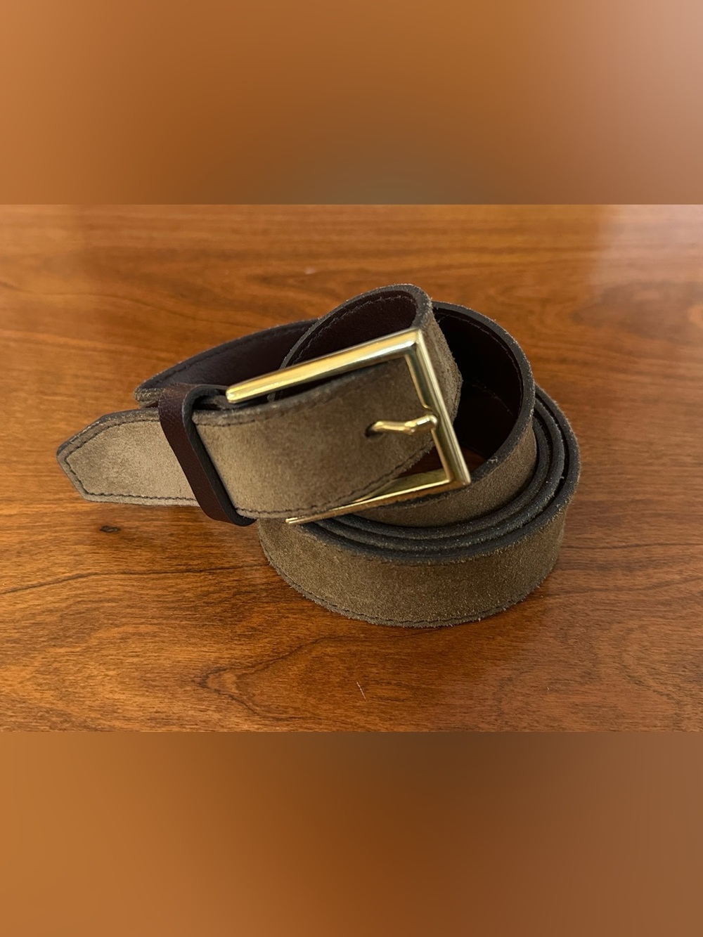 Allen Edmonds Italian Leather Suede Belt Brown Size XL 41–46 USA Made